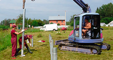 Монтаж винтовых свай