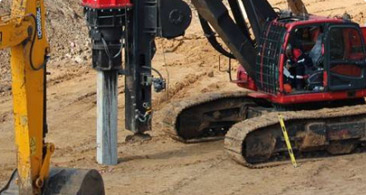 Фундамент на забивных Ж/Б сваях